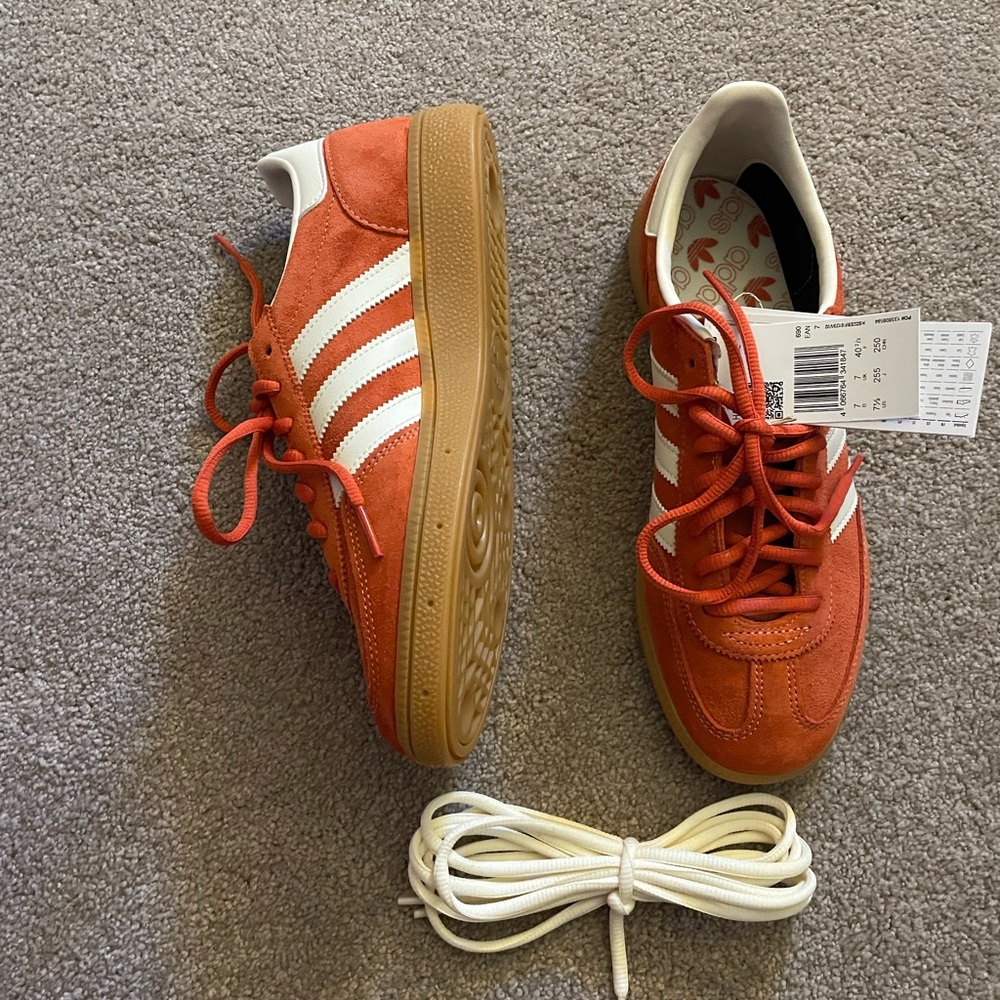 Adidas Handball Spezial Preloved red, cream white and crystal white. Size 7.5.